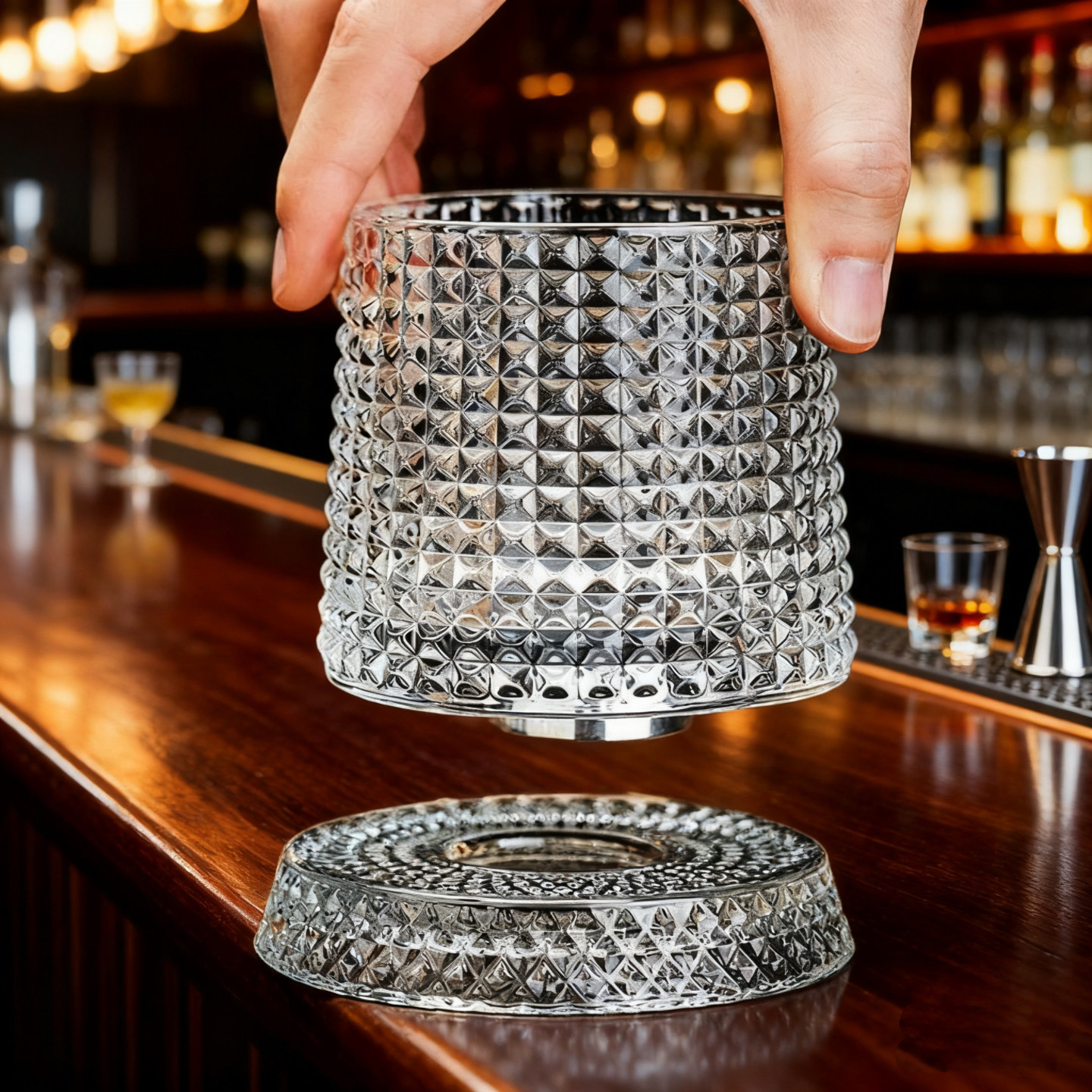 麦卡伦旋转杯迈凯伦同款会转的杯带底座旋转杯整套会转的威士忌杯,淘宝优惠券,粉丝福利购,淘宝优惠卷