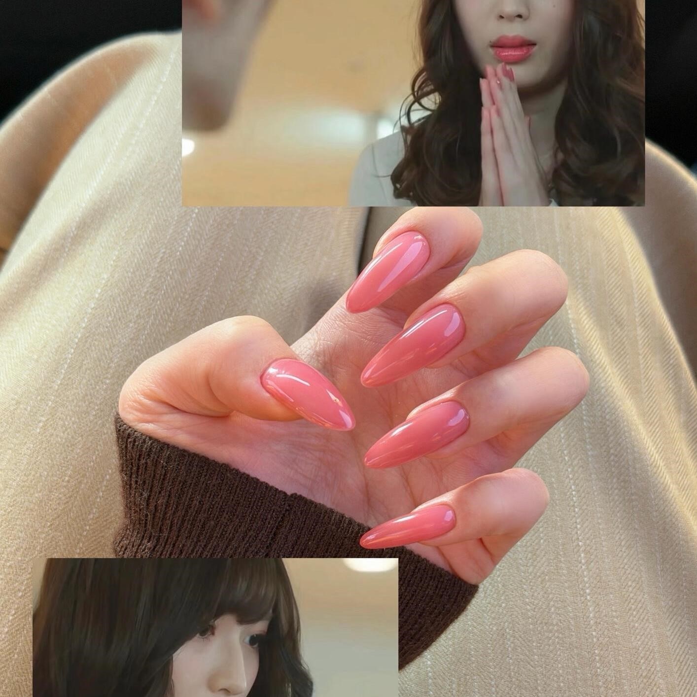 纯手工草莓透红粉美甲穿戴甲假指甲梅粉色贴片成品高级感可拆卸,淘宝优惠券,粉丝福利购,淘宝优惠卷