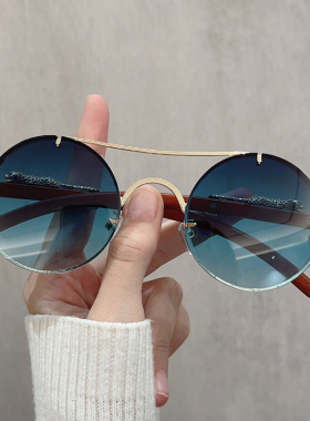 超梦复古港风豹子头装饰太阳眼镜