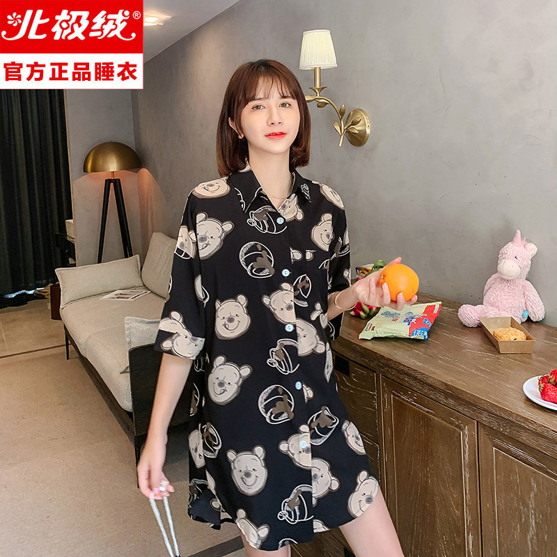  北极绒购够家睡裙