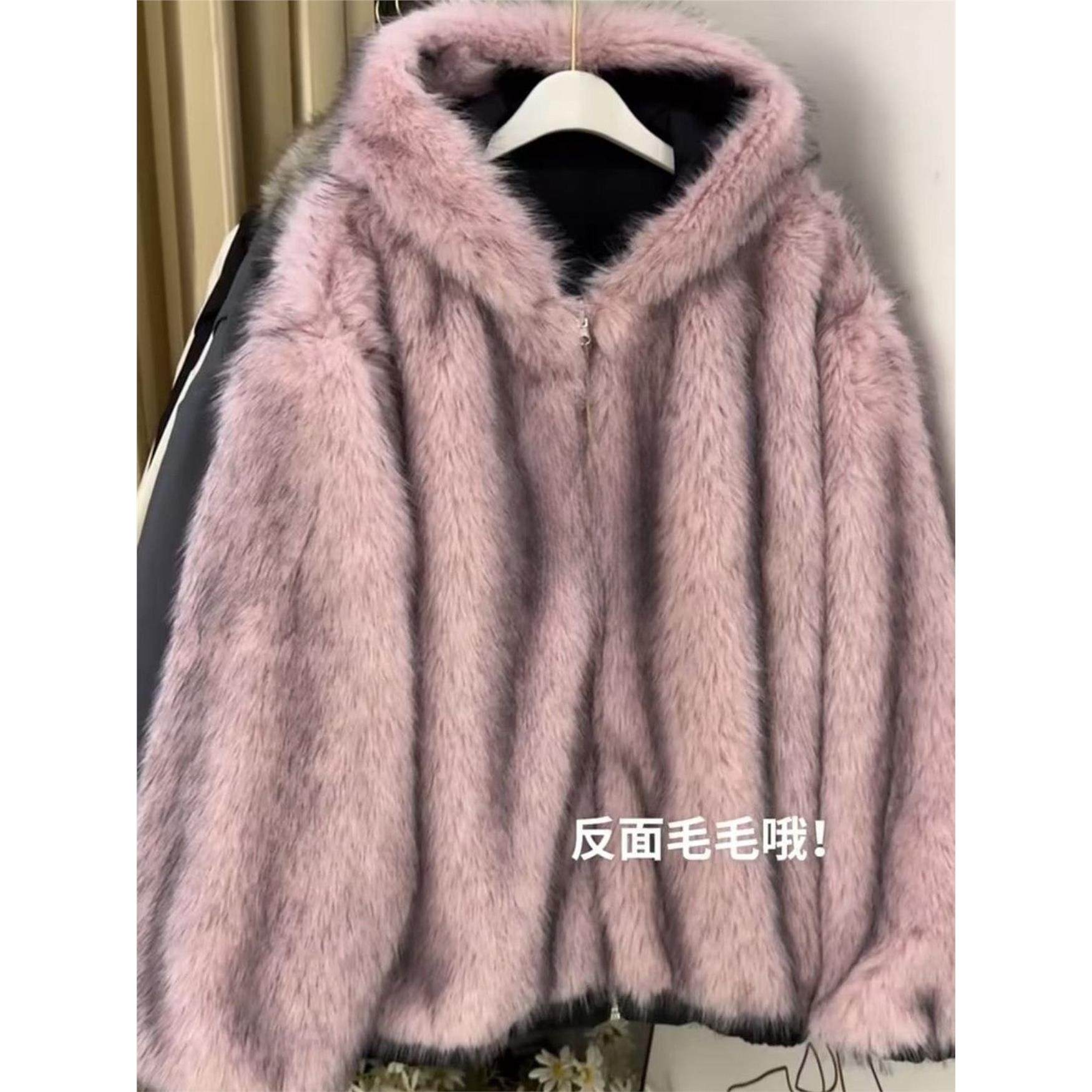 双面穿棉服猫耳朵加绒连帽外套女冬季2025冬季两穿加厚毛毛棉衣,淘宝优惠券,粉丝福利购,淘宝优惠卷