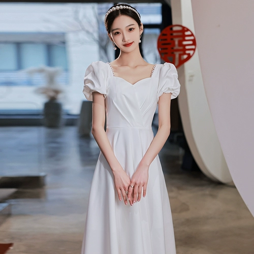 Летнее белое свадебное платье, французский стиль, подходит для подростков