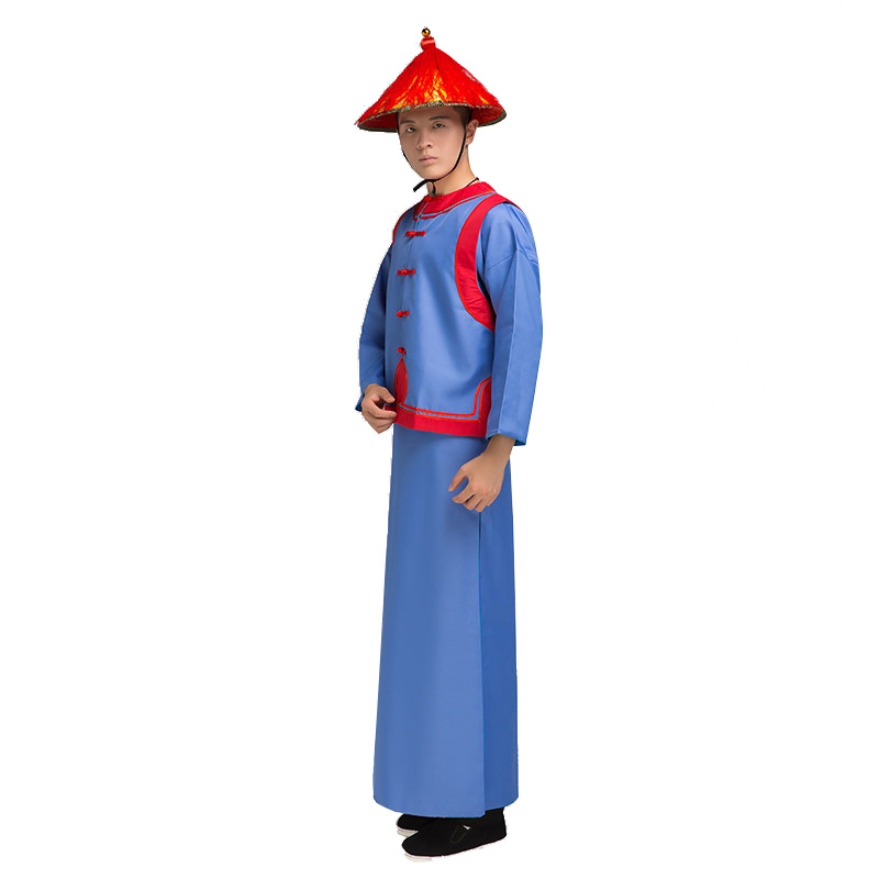 清朝士兵小兵衙役狱卒古装古代侍卫马甲官服宫廷亲兵舞台演出服装_虎窝淘