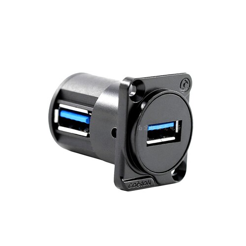 科诺恩D型USB3.0模块插座86面板多媒体机柜地面插双通接口LC-USB - 图1