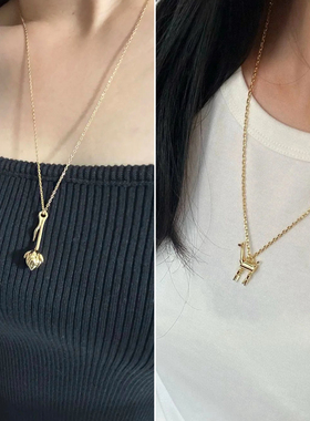 L*P蓟花/小鹿/小羊项链耳饰胸针