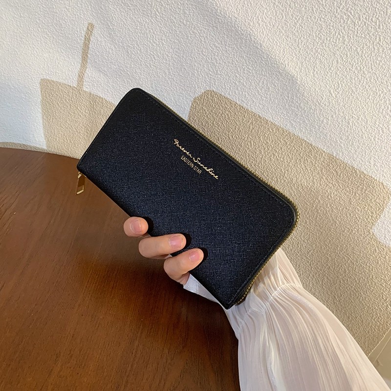 装手机的钱包女长款高级感2024新款日韩拉链皮夹简约大容量手拿包,淘宝优惠券,粉丝福利购,淘宝优惠卷