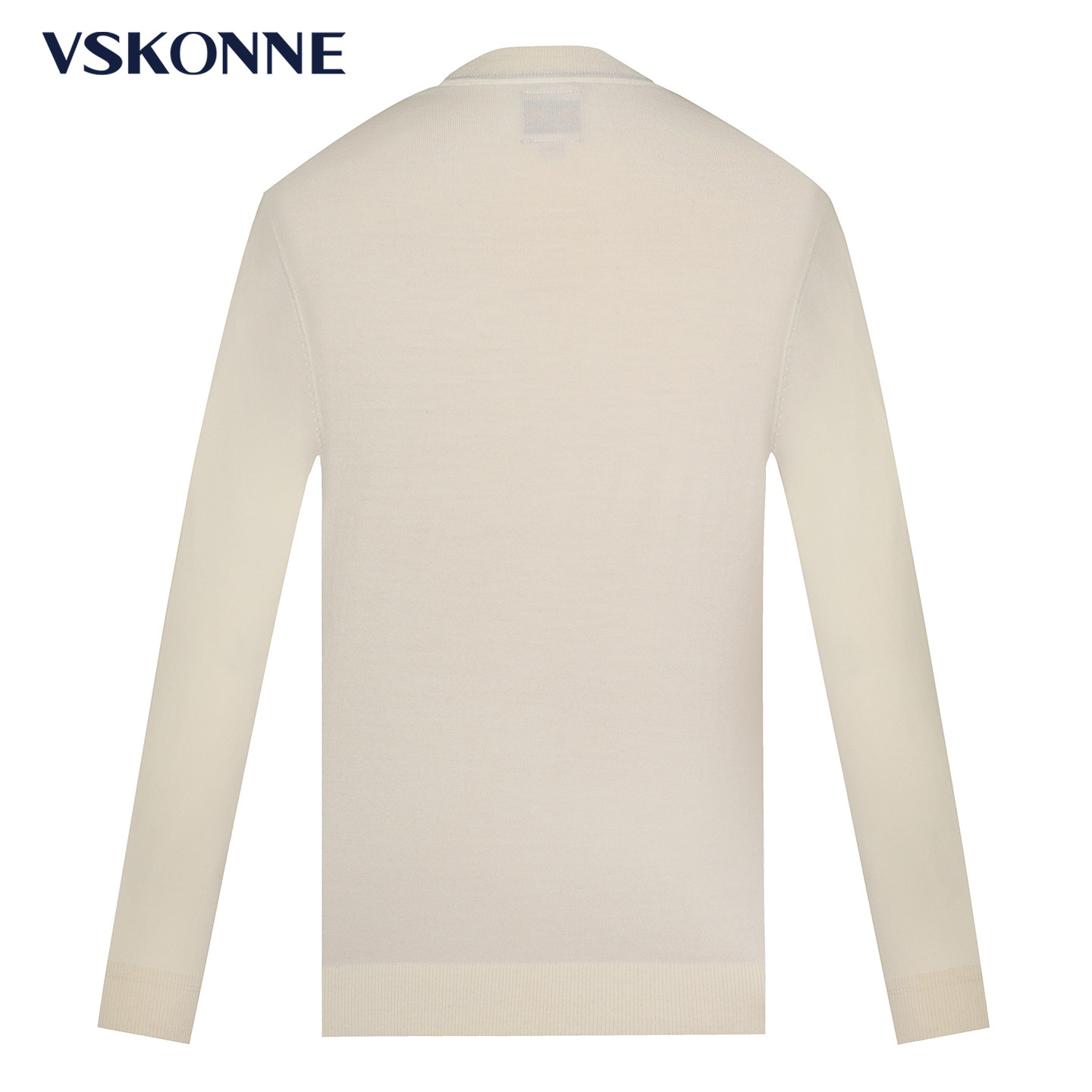 VSKONNE威斯康尼男羊毛衫白圆低领中青年时尚休闲百搭羊毛针织衫,淘宝优惠券,粉丝福利购,淘宝优惠卷