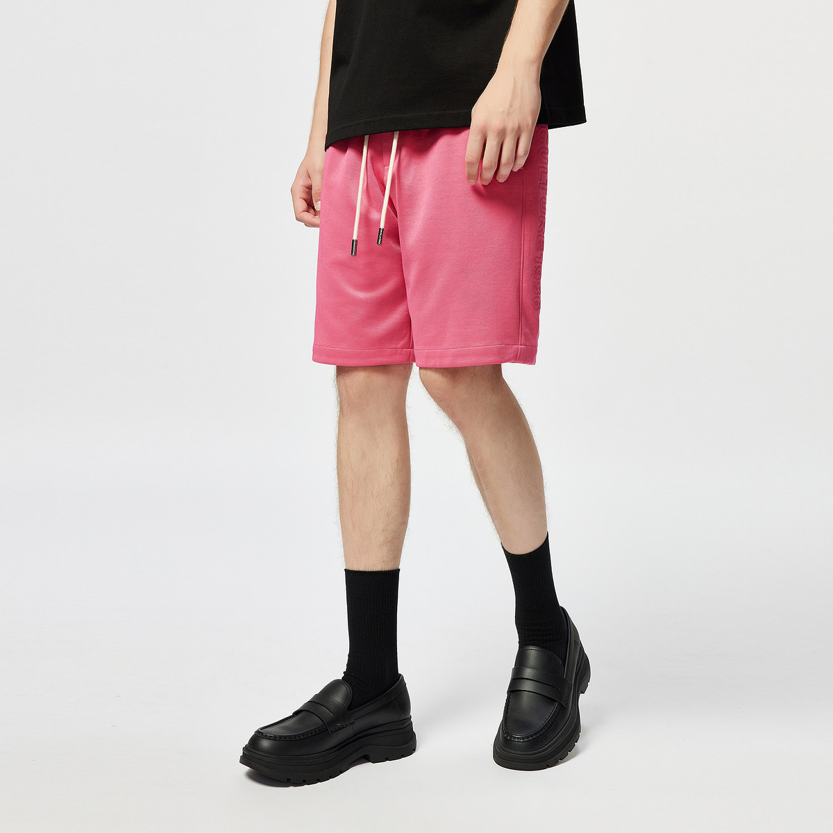 CNC男装25春夏新款休闲短裤男士宽松高端舒适印花五分短裤,淘宝优惠券,粉丝福利购,淘宝优惠卷