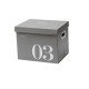 St. Paul white simple style paper storage box with lid