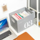 St. Paul white simple style paper storage box with lid