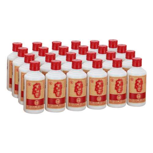百年糊涂52度精品小百年浓香型175ml*24瓶贵州高粱小瓶装白酒整箱 - 图2