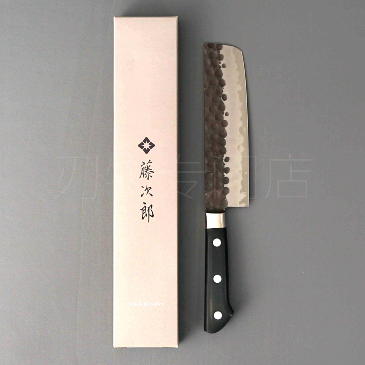 日本进口Tojiro藤次郎锤目黑打VG10割込菜切165mm厨刀菜刀夹钢-图1