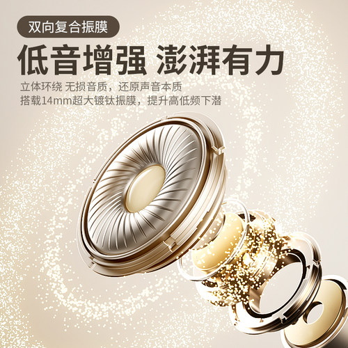 官方正品睡眠耳机有线typec接口高音质降噪圆口适用oppo华为小米 - 图0