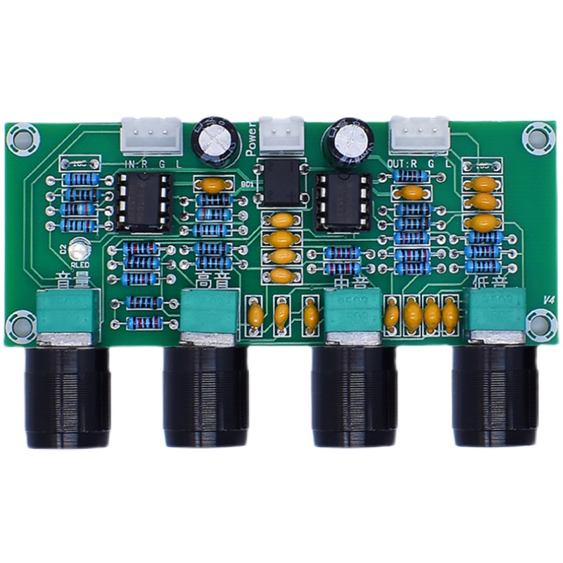2.0前级调音板高中低音前置放大板数字功放板配套直流音调板-图2