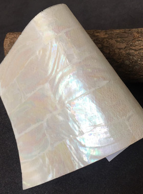 淡水白色渔具贝壳纸天然优质软白贝带彩创意美甲贴纸可弯曲带背胶