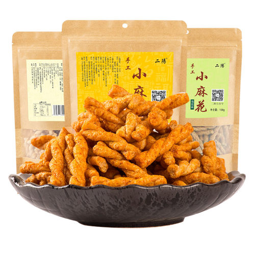 二阳手工小麻花108gx3袋零食袋装零食小吃网红休闲食品海苔味 - 图3
