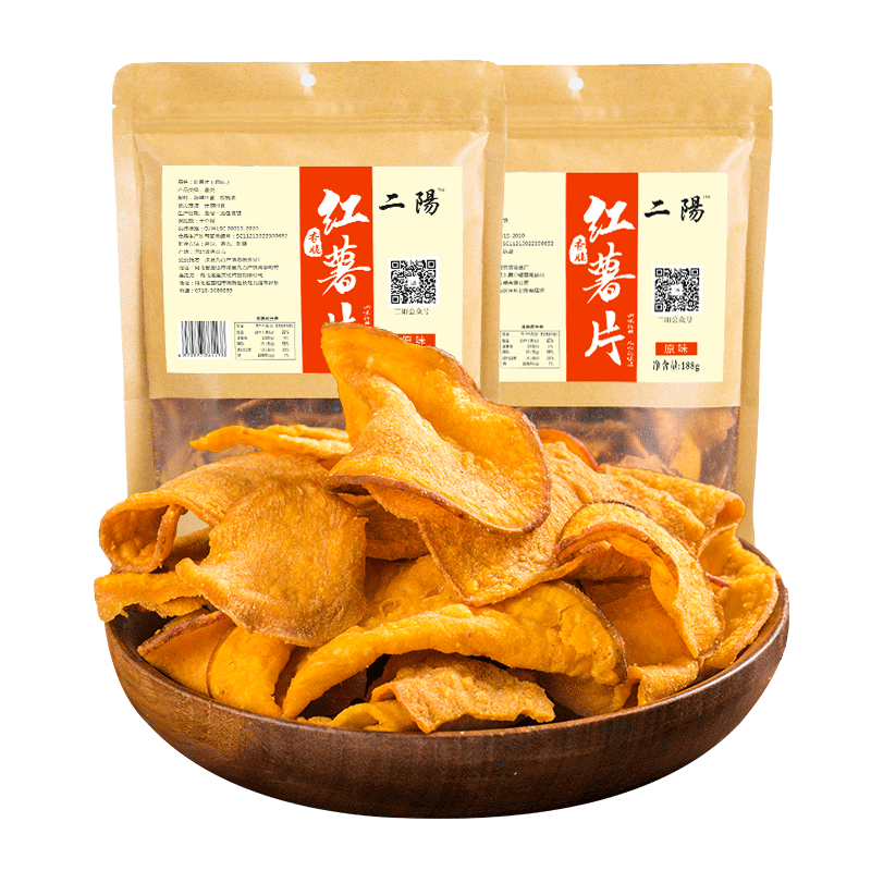 地瓜干脆片碳烤农家自制二阳红薯片 二阳薯类制品