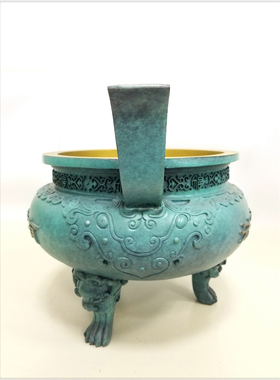 纯铜寺庙佛堂供香工艺品桌面摆件