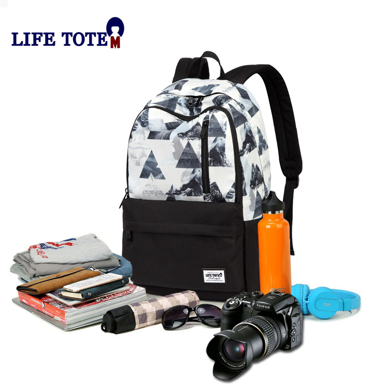 life totem女韩版大容量男双肩包 lifetotem双肩背包