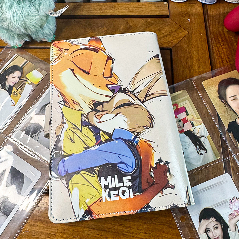 正品疯狂动物城pu皮质外壳a6活页本高颜值多功能磁吸笔记本存钱本 - 图1