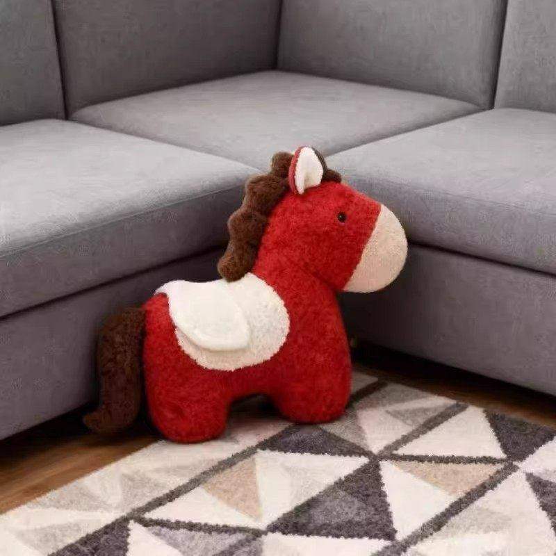 2026马年吉祥物抱枕小马毛绒玩偶客厅沙发摆件高级感新年元旦礼物,淘宝优惠券,粉丝福利购,淘宝优惠卷