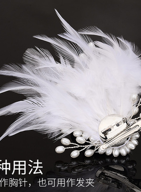 兰诗妮羽毛两用胸针时尚