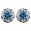 Blue spinel pendant ring and earrings three-piece set