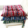 Thai ethnic style cotton and linen cushions with straps and cotton cushions