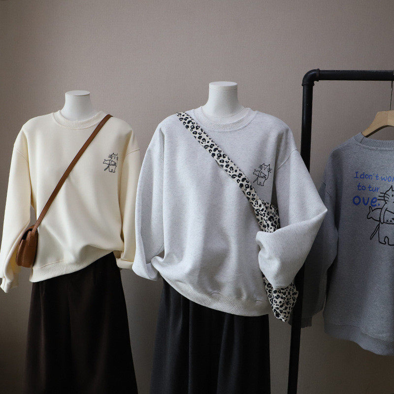 2026秋冬新款韩版字母卡通印花宽松显瘦休闲百搭卫衣女,淘宝优惠券,粉丝福利购,淘宝优惠卷
