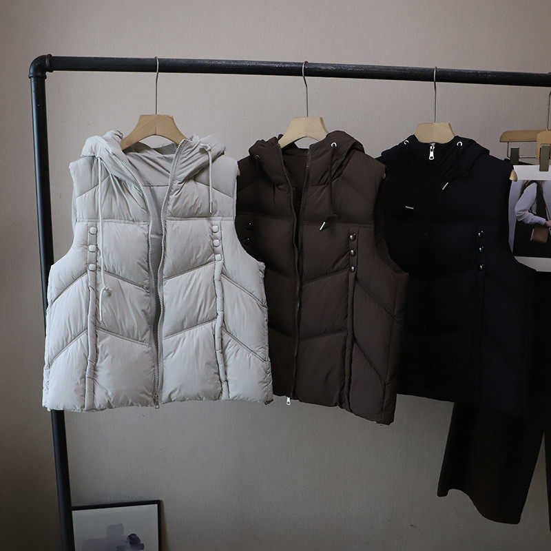 2026秋冬新款韩版宽松休闲百搭连帽棉衣马甲坎肩外套女,淘宝优惠券,粉丝福利购,淘宝优惠卷