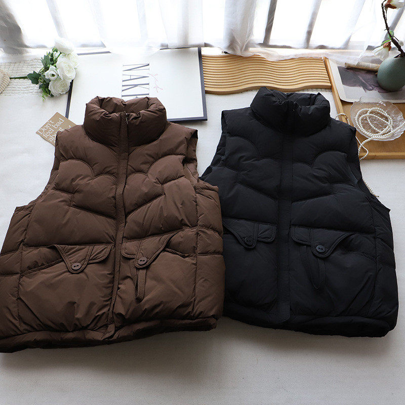 2026冬季新款韩版立领棉服马甲女宽松显瘦百搭背心外套,淘宝优惠券,粉丝福利购,淘宝优惠卷
