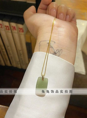 平安无事牌项链钛钢保色不过敏女