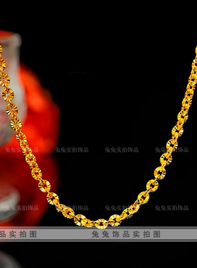 钛钢M扣米字花太阳花DIY吊坠项链