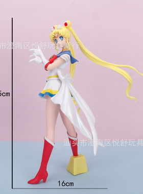 大号站姿月亮美少女战士水冰月变身魔法棒月野兔手办模型桌面摆件