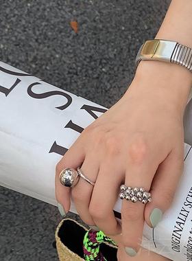 高档网博主红款银色手表约链小同众高级复古气质手环冷淡风简手镯