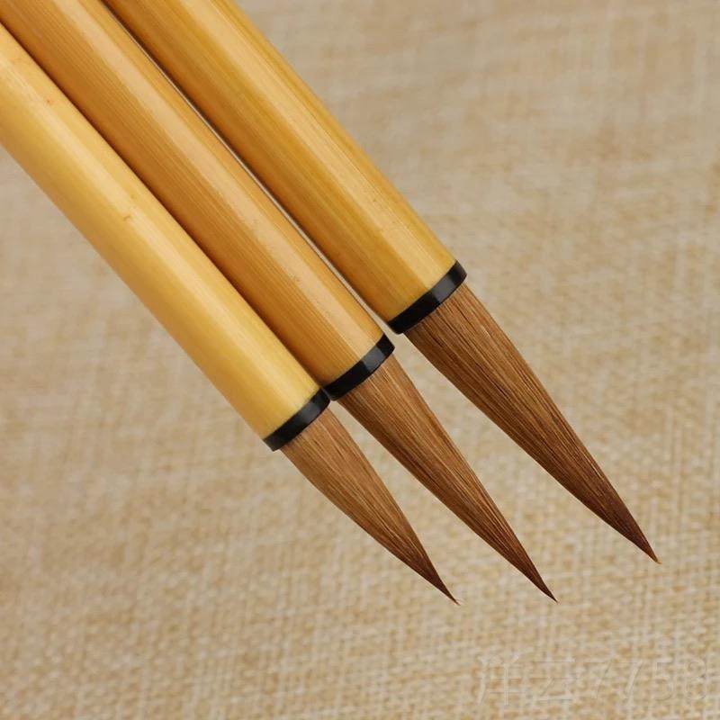 高档包国邮正品湖州湖笔高档兰竹杆狼毫毛笔纯楷书隶书中楷书法画,淘宝优惠券,粉丝福利购,淘宝优惠卷