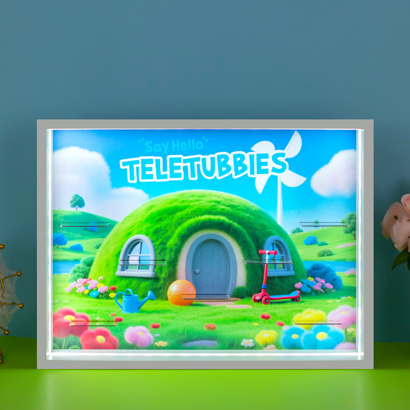 适用泡泡玛特天线宝宝系列说你好手办盲盒玩具毛绒收纳场景展示盒 - 图2