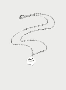 钛钢亚克力吊坠 甜酷奶凶泡泡小怪兽情侣项链男潮钛钢嘻哈吊坠女