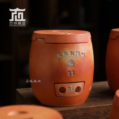 童文鼎闽西副榜炉茶室桌面手工小炭炉茶炉风炉红泥小火炉功夫茶具 - 图3