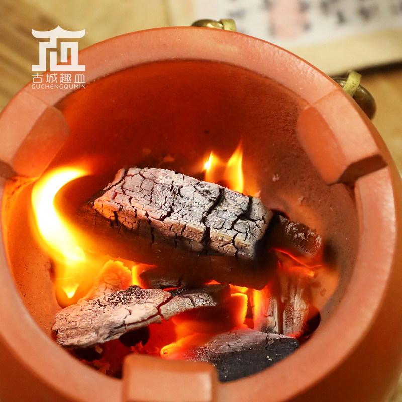 童文常裕兴号工夫茶炭炉红泥小火炉茶道空间摆件全手工烧水煮茶炉,淘宝优惠券,粉丝福利购,淘宝优惠卷
