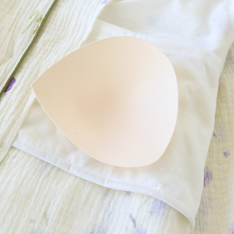 带胸垫免文胸婴儿纯棉双层纱布睡衣女春秋夏季薄款长袖长裤家居服,淘宝优惠券,粉丝福利购,淘宝优惠卷