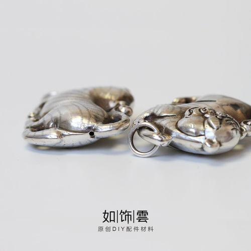 如饰 王者老虎挂坠 925银做旧半手工车挂包挂个性挂件diy吊饰 DW - 图2