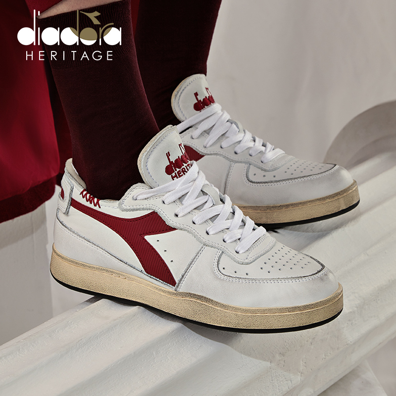 diadora/迪亚多纳男鞋 欧产石洗做旧复古运动休闲鞋女鞋MI BASKET