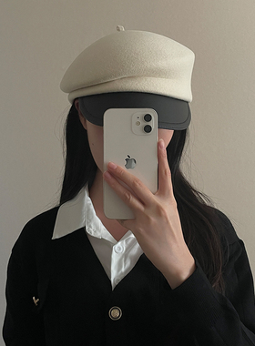 羊毛画家帽女日系韩版秋冬ins