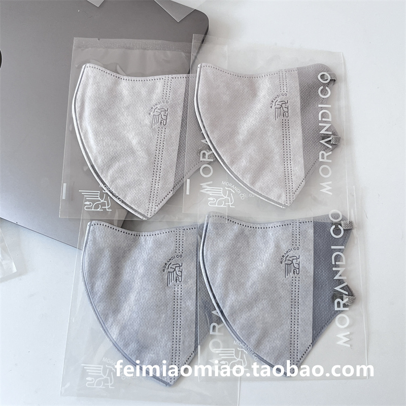 日本Morandi Co口罩超薄防护女生小脸纯色3d立体独立包装透气粉色 - 图0