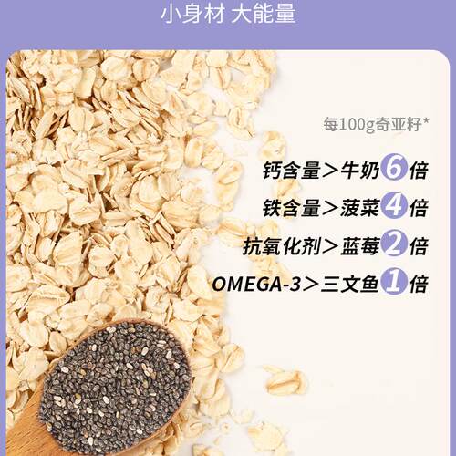红色拖拉机澳洲进口奇亚籽纯燕麦片早餐即食冲饮原味麦片燕麦500g - 图2