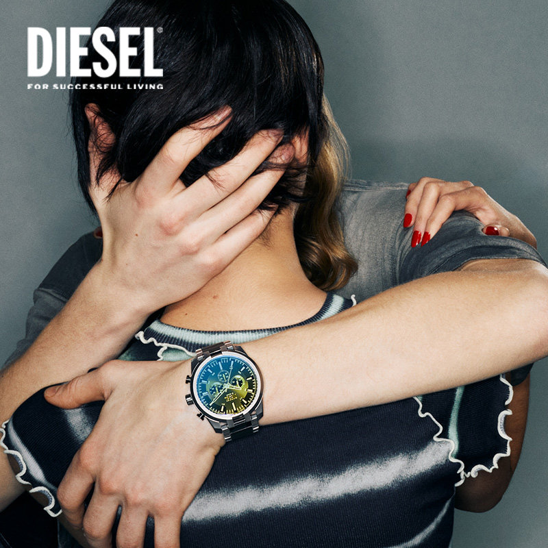 [官方正品]diesel男三眼欧美石英表 diesel手表欧美腕表