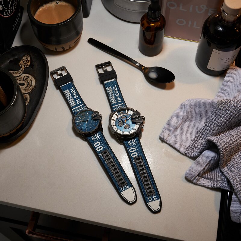 [官方正品]diesel男牛仔印花男表 diesel手表欧美腕表