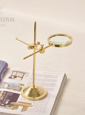 北欧轻奢进口黄铜书房桌面