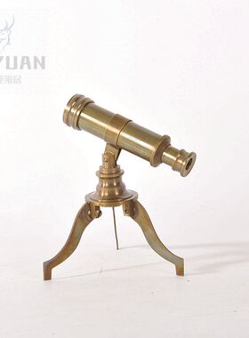 印度黄铜望远镜复古怀旧风工艺品